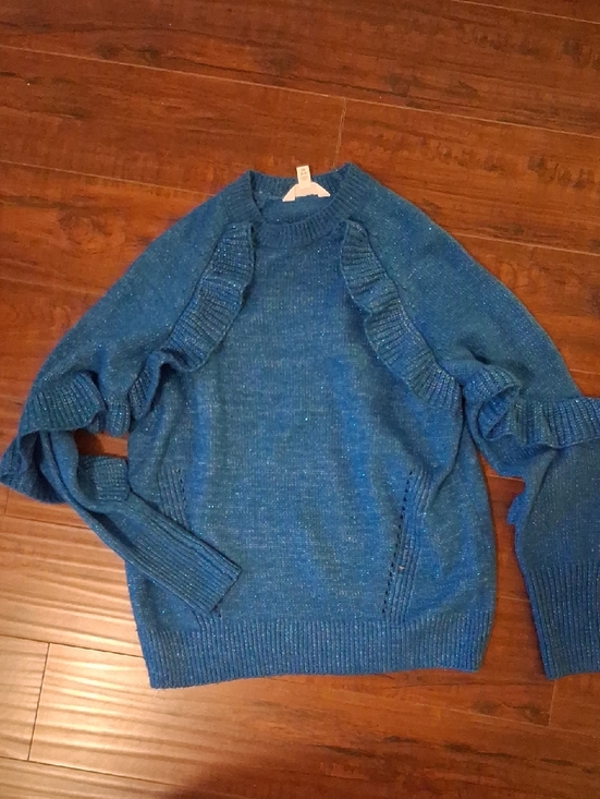 Time and Tru Sweaters - Time and Tru Sparkle Knit Crewneck Sweater -